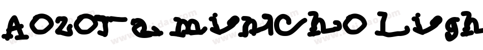 Aozora mincho light字体转换